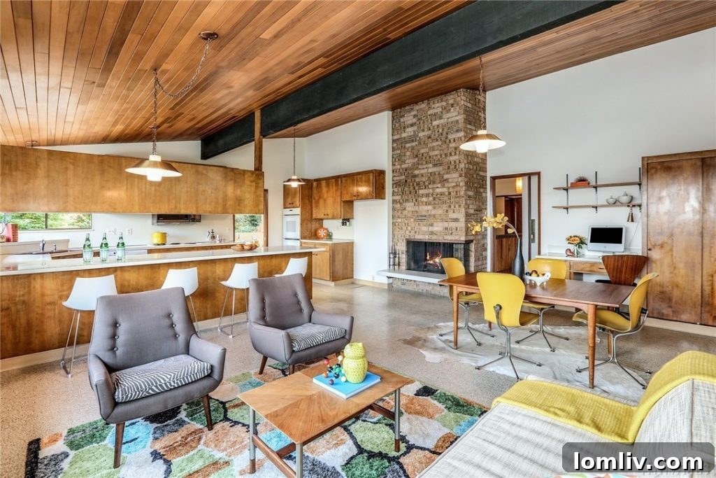 Another view of a bedroom in a Mid-Century Modern home