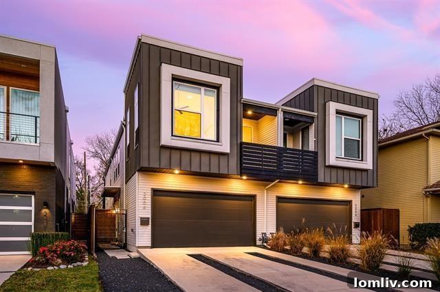 Elegant facade of a modern contemporary home on Moser Avenue, Henderson, showcasing sophisticated architectural design.