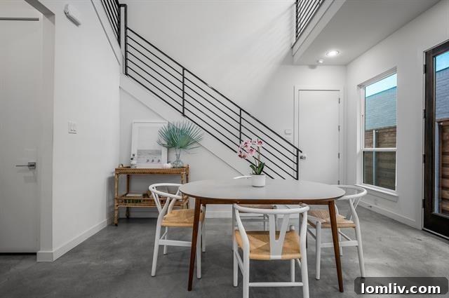Luxurious interior living space of the Moser Avenue home, featuring an open concept and abundant natural light.