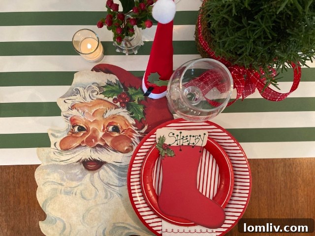 Festive and elegant table setting for holidays