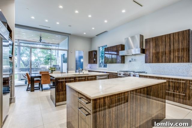 Spacious contemporary living area with gallery walls at 6517 Dykes Way