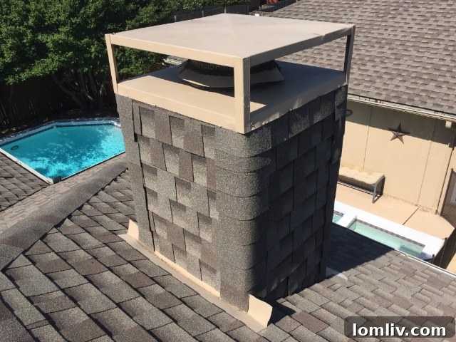 Chimney with Improper Shingle Flashing