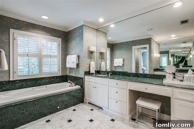 Well-appointed bathroom in a luxury Dallas home, featuring premium finishes
