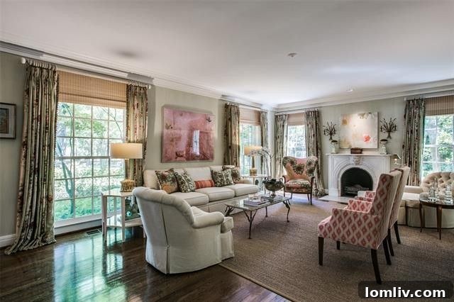 Elegant interior of a traditional Preston Hollow home with classic furnishings