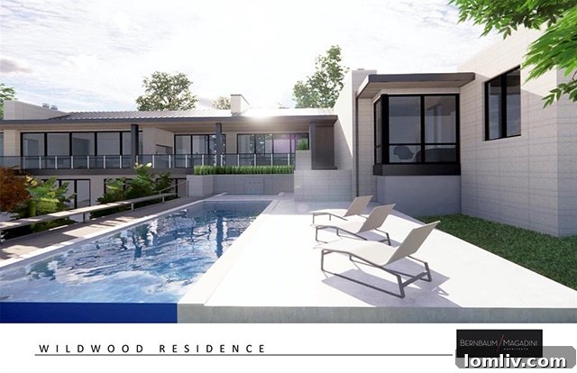 Bluffview's Modern Marvel A Study in Style 4 Floor to Ceiling Windows Overlooking Pool