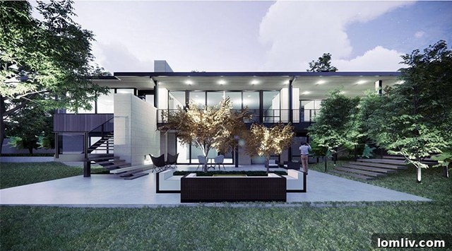 Bluffview's Modern Marvel A Study in Style 8 Outdoor Living Space and Pool