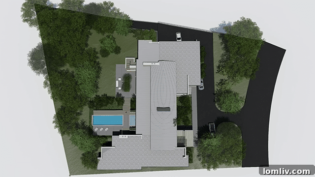 Bluffview's Modern Marvel A Study in Style 9 Aerial View of 4631 Wildwood