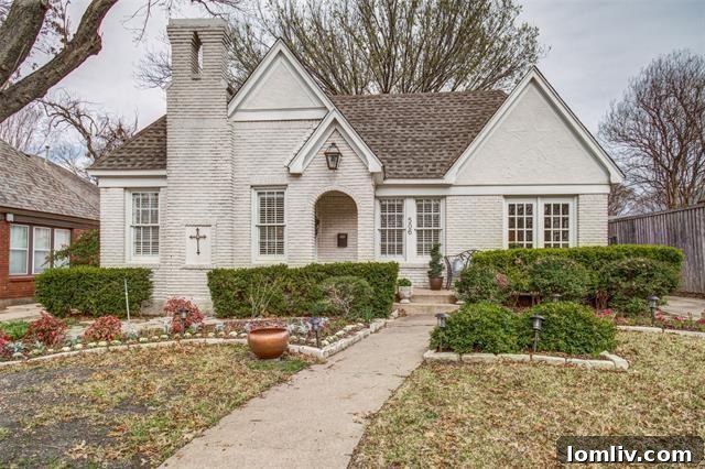 Discover Your New Year's Home: East Dallas Open House Debut 10 Classic Tudor home exterior with lush landscaping in Hollywood Heights