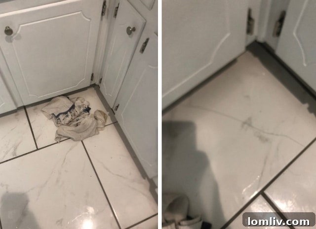 cracked tile due to foundation movement