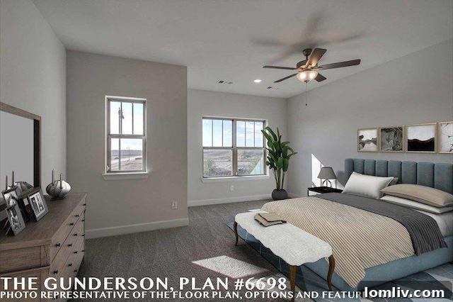 Stylish bathroom rendering with a super shower in the owner's retreat of the Craftsman Cottage in Aledo