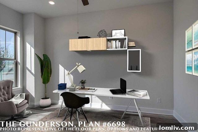 Inviting living room rendering with large windows offering abundant natural light in the Walsh Craftsman home
