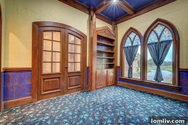 Canım, Sakın Kaçırma! Greenville Şatosu Nihayet Satışta 9 Elegant office space with rich wood finishes in the Greenville castle