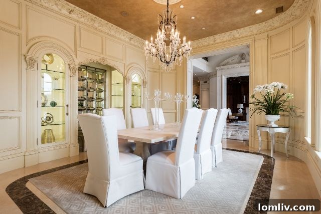 Exquisite architectural details in the interior