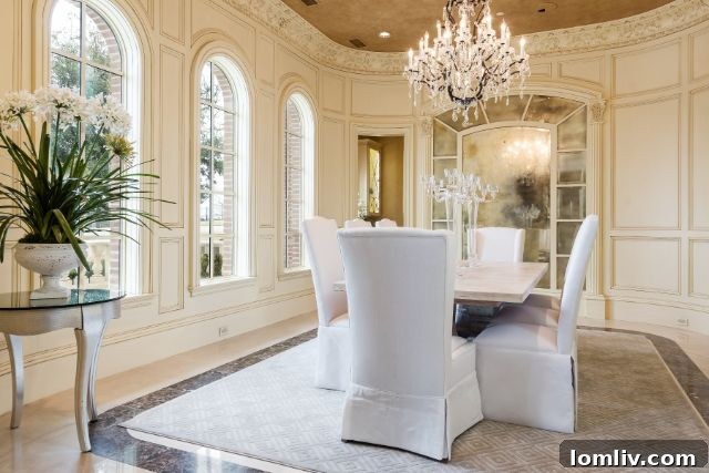 Elegant stairway with intricate railing