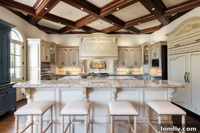 Gourmet kitchen with custom cabinetry