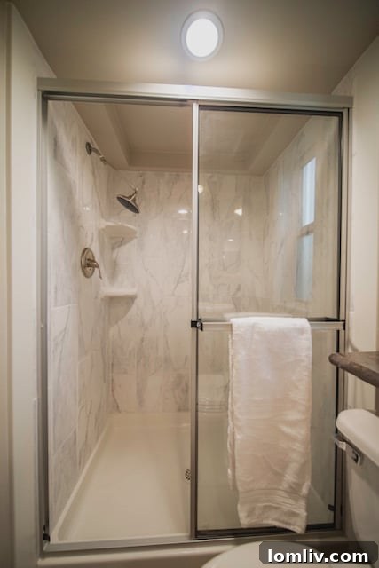 Cowtown Cottages: Tiny Homes, Massive Solutions 8 Spacious shower in a Cowtown Cottage, unlike typical tiny houses.