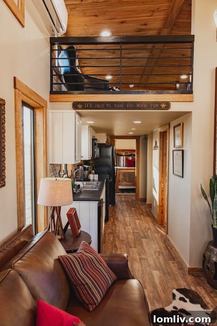 Cowtown Cottages: Tiny Homes, Massive Solutions 10 Cowtown Cottage at 399 sq ft with loft options, including space for a king bed.