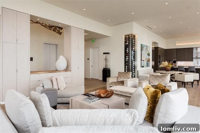 Contemporary Decor and Dallas Skyline View