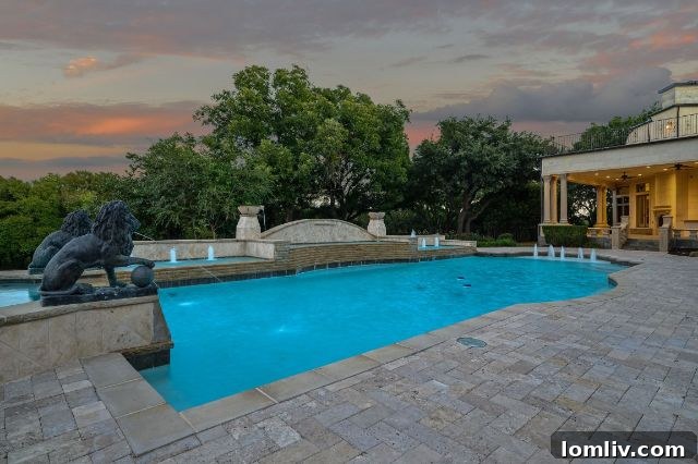 Overhead view of the extensive property, highlighting its vast grounds and position adjacent to the golf course.