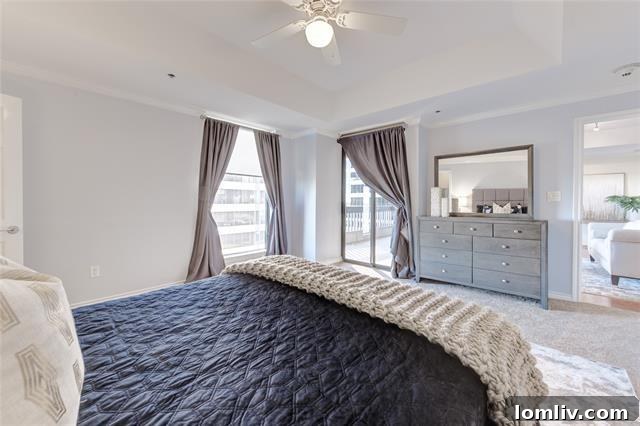 The Shelton Dallas Unit 908 master bedroom