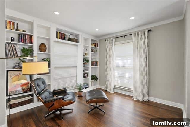 A glimpse into the stylish living room of the Hollywood Heights property, highlighting designer touches and a contemporary aesthetic, perfect for relaxing or hosting guests.