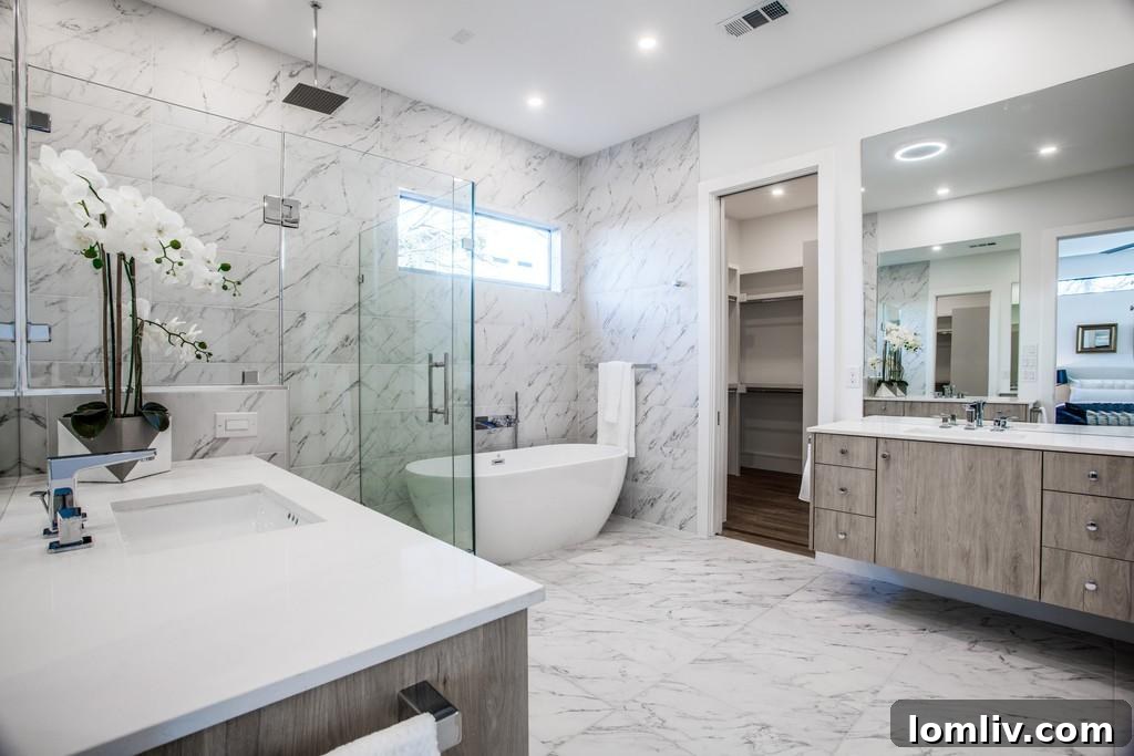 Spa-like owner's suite bathroom with modern fixtures