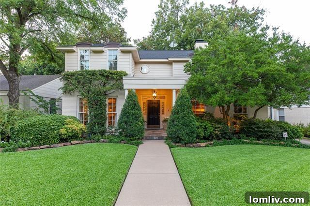 Ridglea North Fort Worth Home Exterior with Lush Landscaping