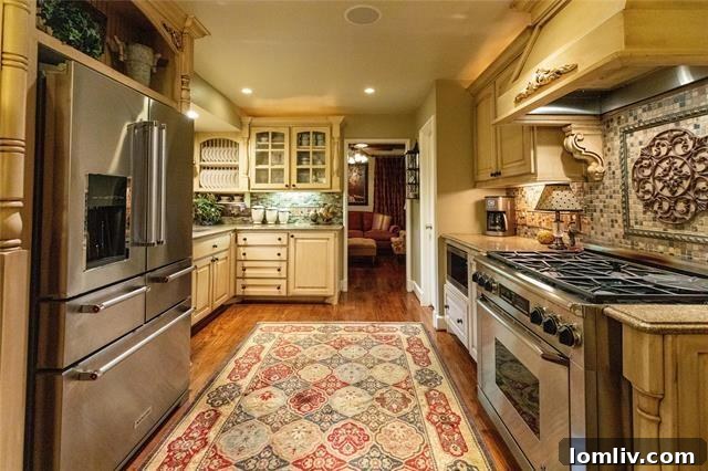 Gourmet Kitchen with Six-Burner Range and Custom Cabinetry