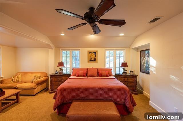 Serene Master Bedroom on the First Floor of a Fort Worth Home