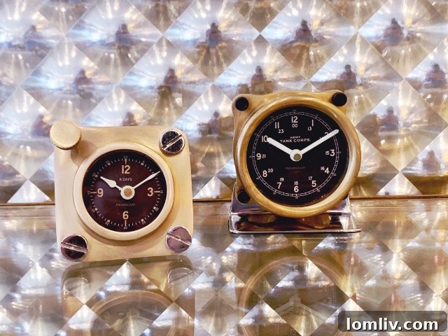 Stylish Pendulux desk clocks inspired by military history