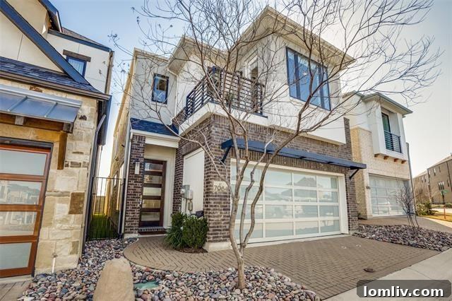 Modern exterior of 7984 Minglewood Lane home in a gated community