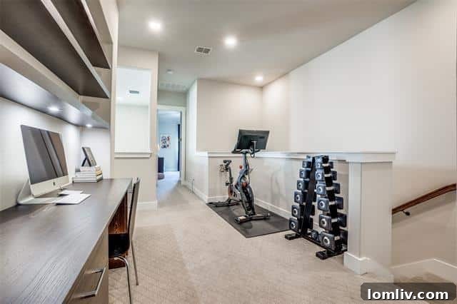 Bright dining area adjacent to the modern kitchen