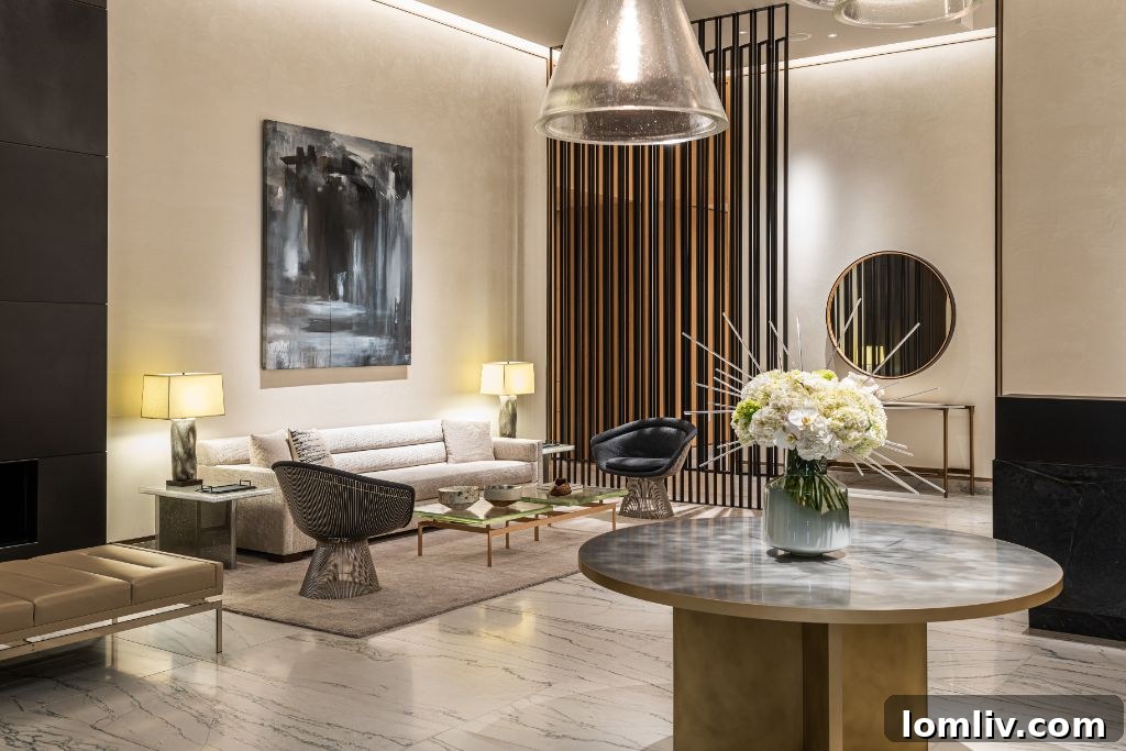 Luxurious Living Room Style Lobby at HALL Arts Residences