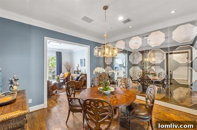 Elegant Dining Area with Custom Lighting