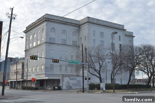 A more recent historical image showing modifications to the Pittman Hotel building