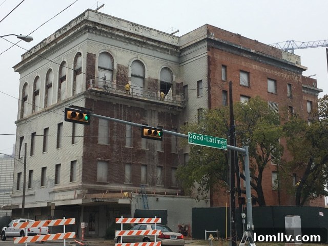 Modern exterior view of the beautifully restored Pittman Hotel in Deep Ellum