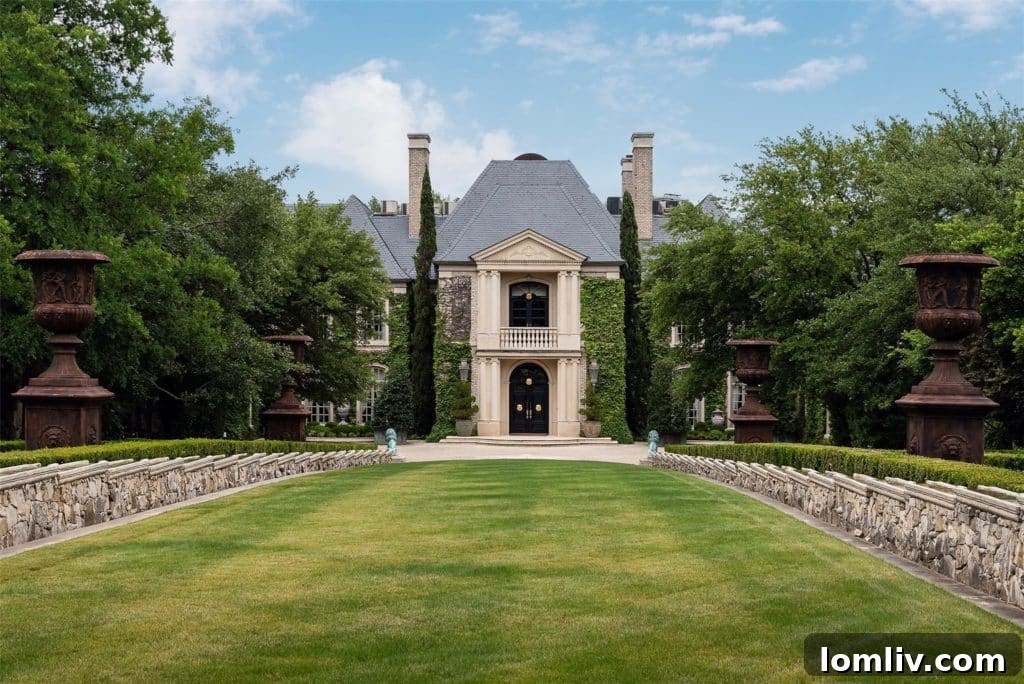 The grand Schlegel Mansion, listed at $24 million, exemplifies Dallas's high-end real estate.