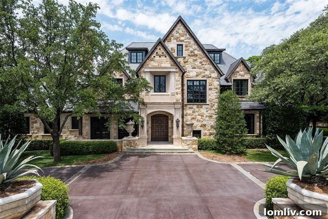 The grand entrance of 5031 Deloache Avenue, enhanced by professional luxury staging.