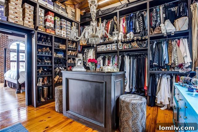 Three-Story Haven Where Only The Views Reign Supreme 10 Detailed view of a spacious custom walk-in closet with ample storage at 2931 Magnolia