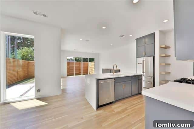 Spacious Living Area with High Ceilings in Medical District Home