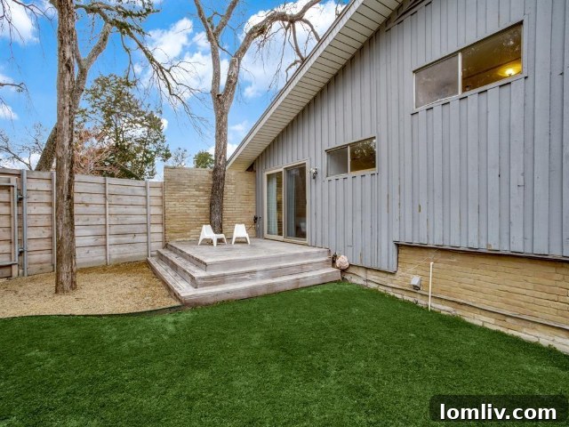 Patio and Deck Area Blending with Nature