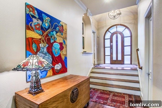 Step inside 1311 Waterside Drive, a unique artist's home in Forest Hills Dallas with custom details.
