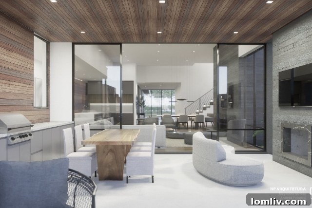 Bluffview Modern Home Glass Walls