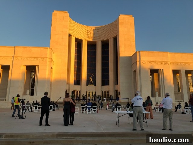 The Hall of State ribbon cutting on November 6, 2020, at Fair Park Dallas