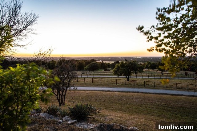 Texas sunset over Bluestem Ranch