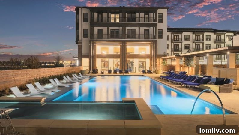 The luxurious Jackson apartment community at Viridian in Arlington, Texas