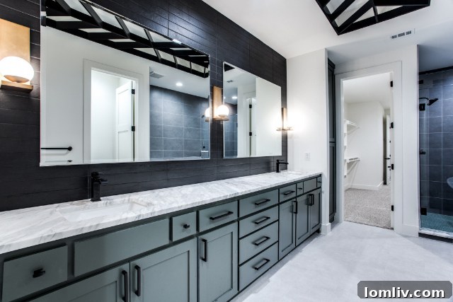 Luxurious bathroom with contemporary fixtures and a minimalist design