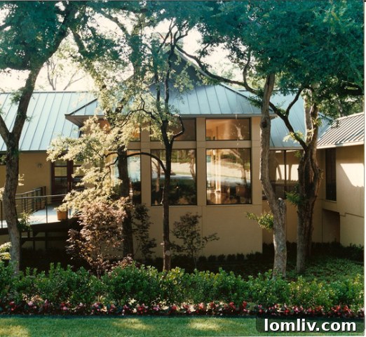 Close-up of exterior sustainable materials and robust construction used in an East Texas forever home