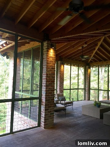 Inviting covered porch, ideal for outdoor living and protection from elements in a Texas residence