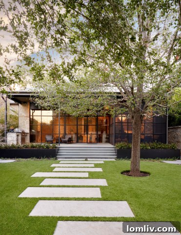 Interior view of a cozy, energy-efficient living space with abundant natural light and sustainable materials